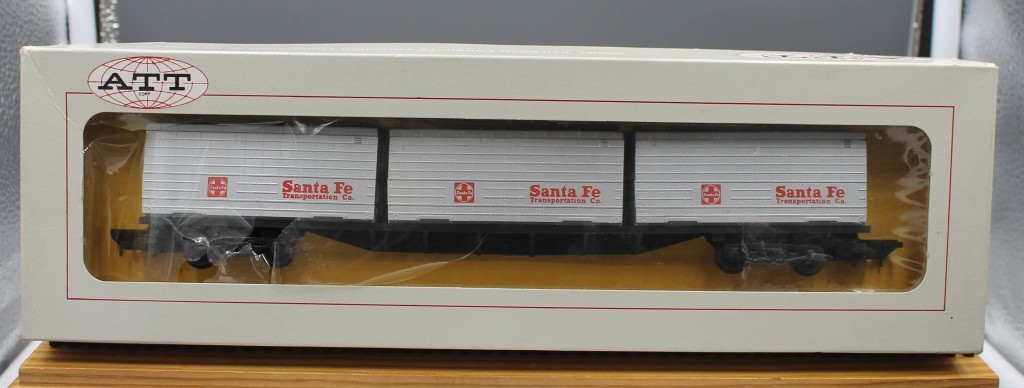 ATT / Triang Hornby 510 Container Wagon 3 x 20' containers - Santa Fe - Image 3
